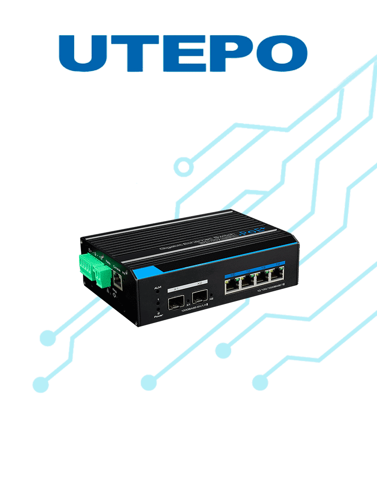 UTEPO UTP7204GE-HPOE - Switch Gigabit industrial high PoE