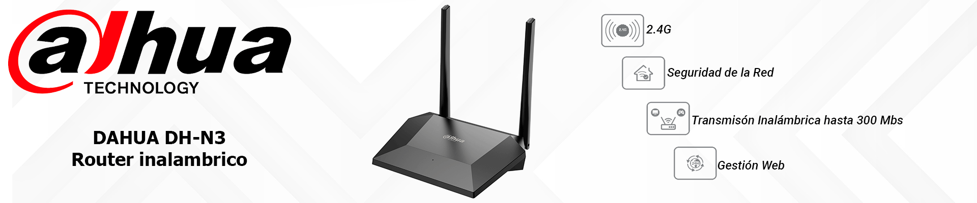 DAHUA DH-N3 - Router inalambrico/ 1 Puerto Wan + 3 Lan/ 802.