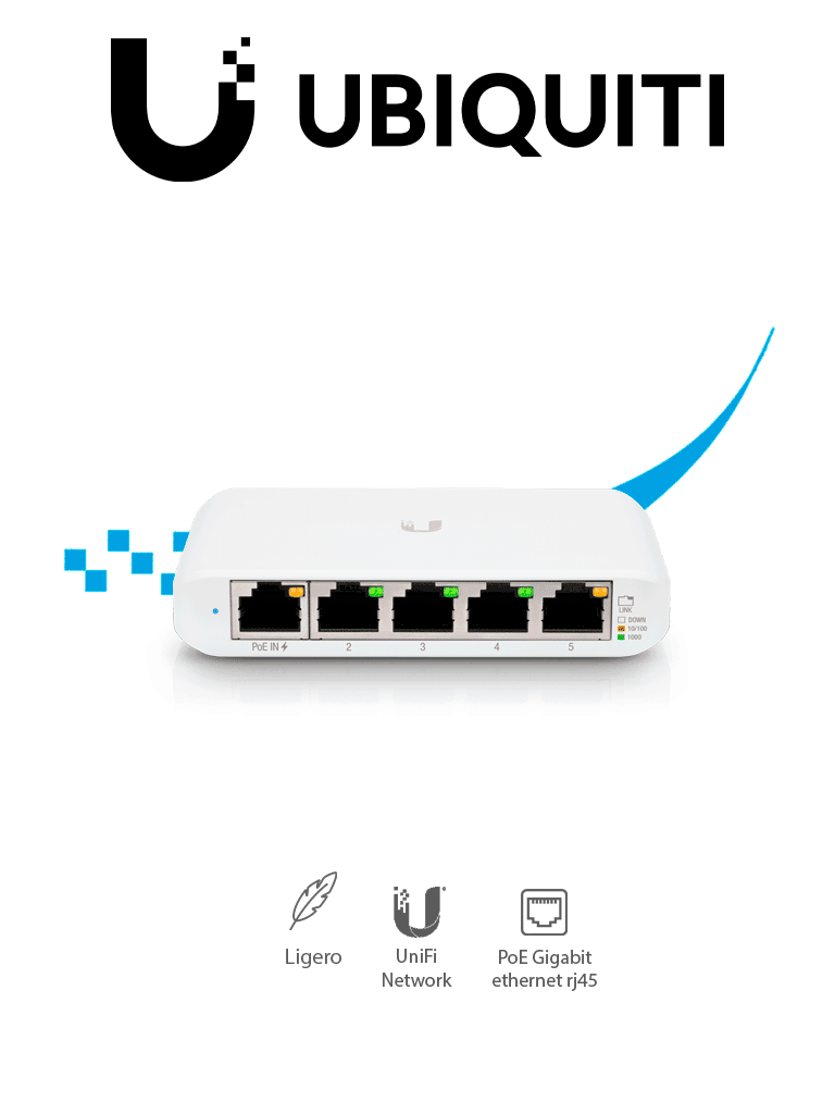 Pacco Da 3 Switch Ubiquiti USW-Flex-Mini: Switch Di Rete A 5 Porte Managed UNIFI