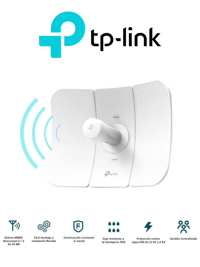 TP-LINK CPE710 - CPE de Exterior 5GHz AC 867Mbps 23dBi, alta