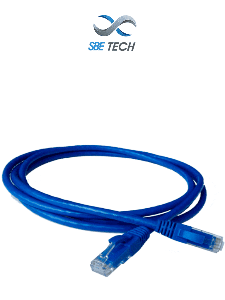 SBE-PCC6U0.3M-BL SBETECH PCC6U03MBL- Patchcord Cat6 de 0.3m, color azul, 8 hilos, ISO 11801, clase E