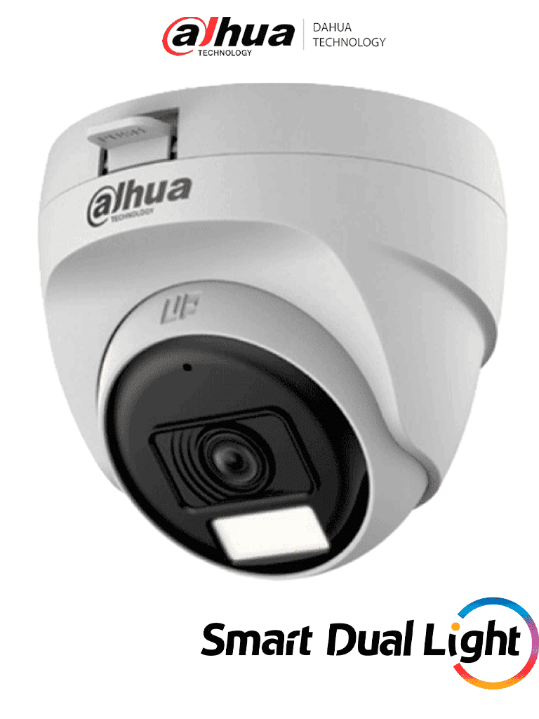 DH-HAC-T1A21N-U-IL-A DAHUA HAC-T1A21N-U-IL-A - Cámara Domo de 2 Megapíxeles/ HDCVI X Plus/ Lente de 2.8 mm Apertura Hasta 100°/ Iluminación Dual Inteligente Hasta 25Mts con IR & 20Mts Luz Calida/ Micrófono Integrado/ Policarbonato/ #LoNuevo #OD