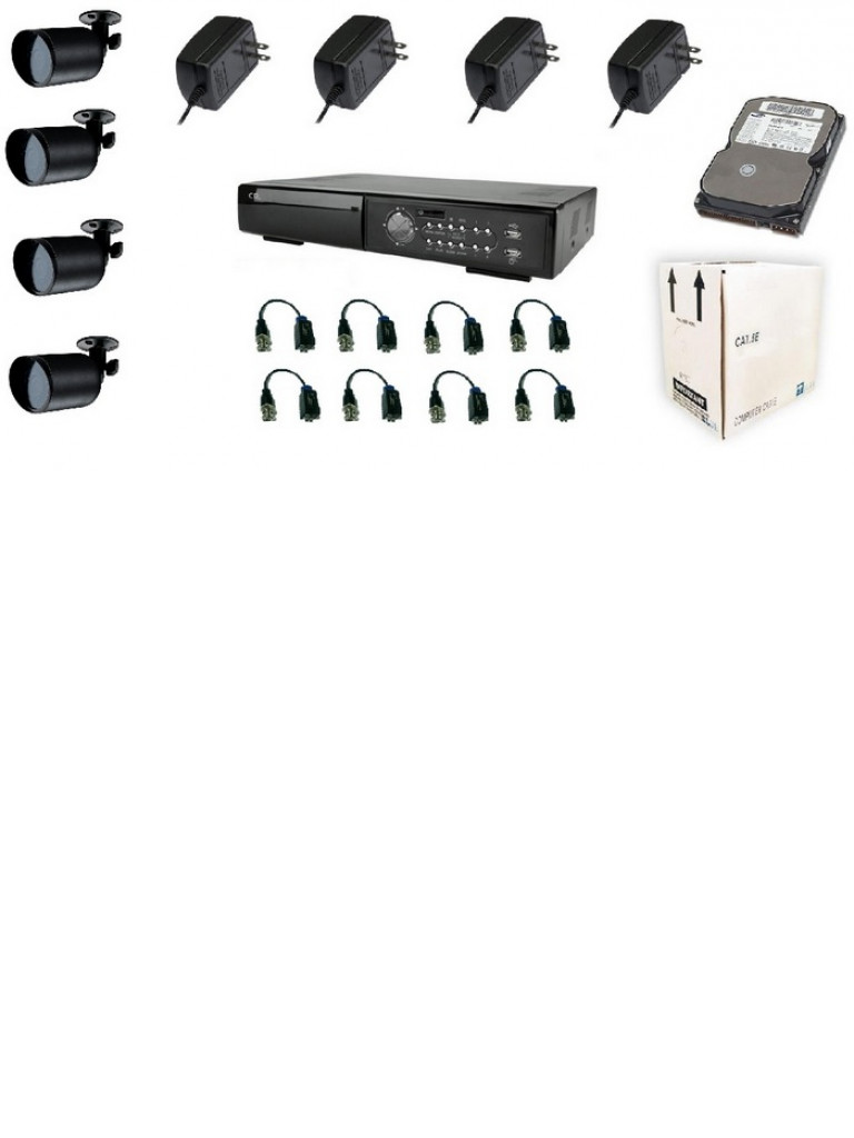 AVTECH AVC792DCKITF- KIT DE 4CH/INCLUYE AVC792D/ 4 CAMARAS KPC136A/ 4 ...