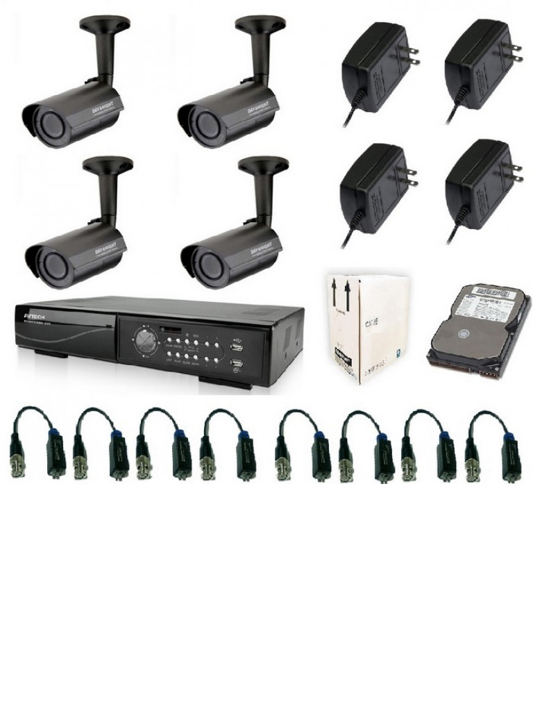 AVTECH AVC792HKITVF-KIT DE 4CH/INCLUYE AVC792H/ 4 CAMARAS AVC167/ DISCO ...