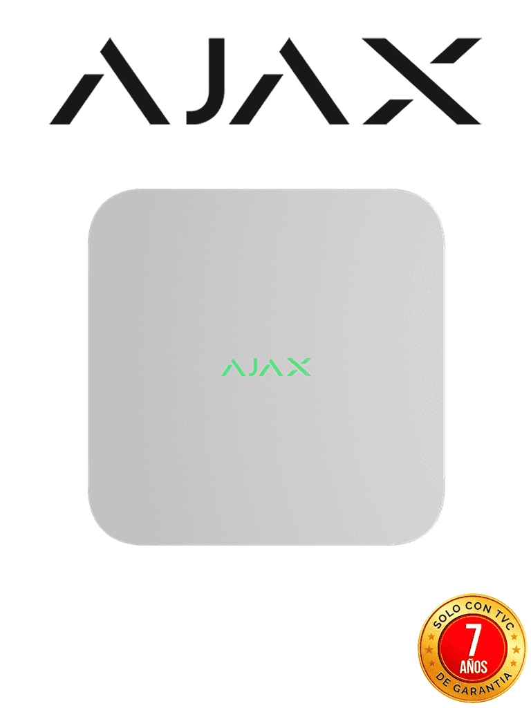 Ajax NVR 16ch - Grabador de video en red de 16 canales para cámaras IP resolución 4K cámaras ONVIF/RTSP. Acepta cámaras AJAX y de otros fabricantes - Código: Ajax NVR (16ch) WH | Compra en Guadalajara