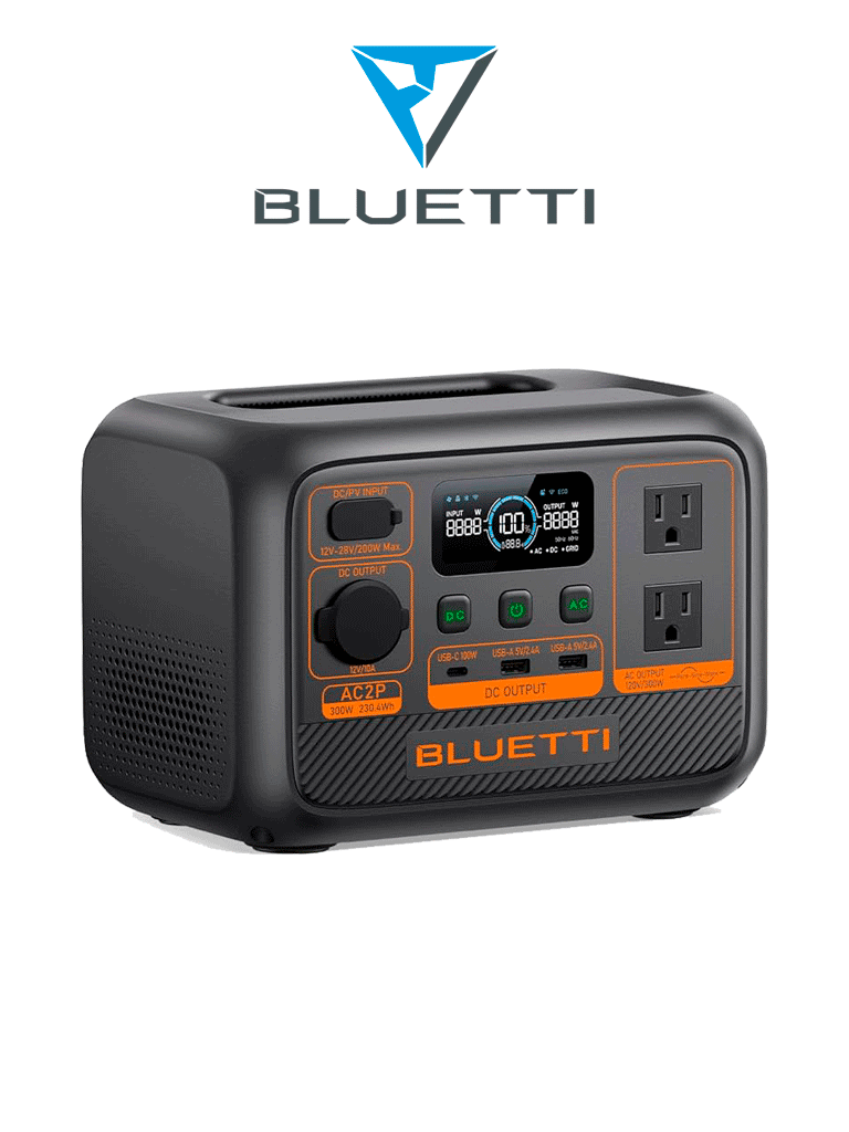 BLUETTI AC2P - Estación de energía portátil / 300 W - 230 Wh / Tecnología LiFePo4 / 3000 ciclos / modo Power Lifting - Código: AC2P | Compra en Guadalajara