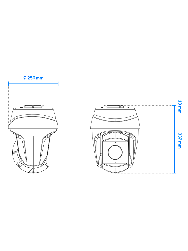 VIVOTEK SD9368-EHL - Cámara IP PTZ Exterior de 2 MP, con Zoom Óptico 40x, también con Smart IR 250m, Protección Nema4X/IP66/IK10, EIS, WDR Pro, Smart Tracking y Ciberseguridad Trend Micro, certificado NDAA, ONVIF y Deep Search. vista 3