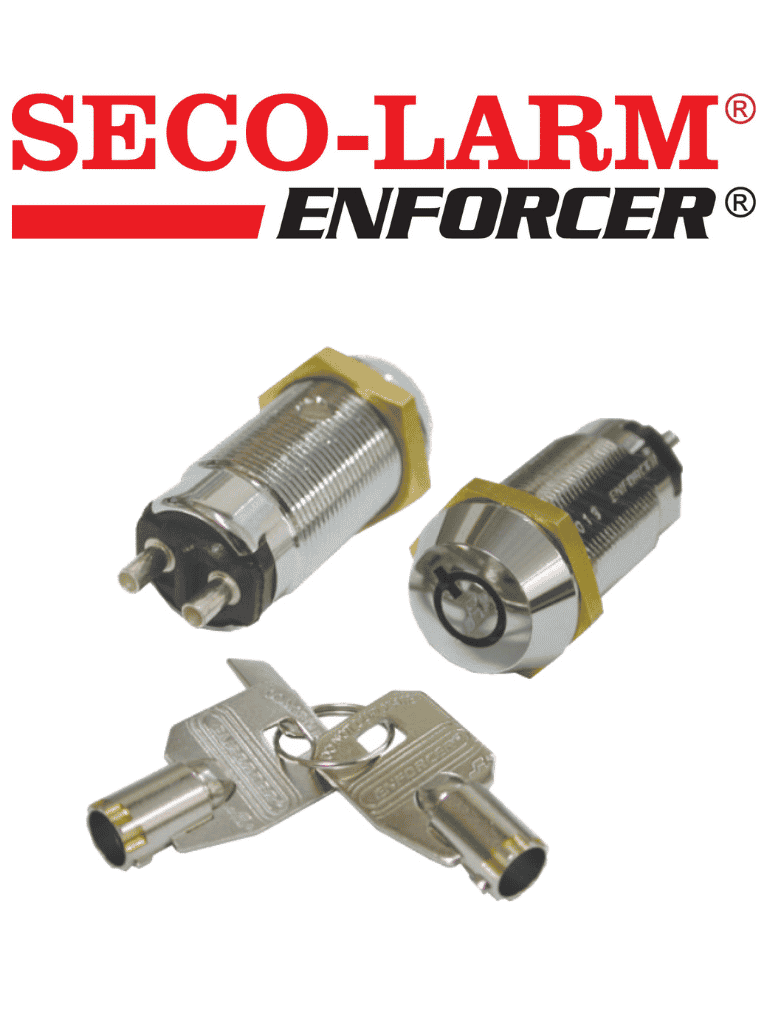 Seco-Larm SS-095-1H1 - Interruptor de bloqueo de llave tubular