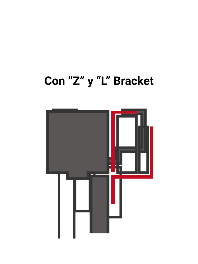 Soporte en "Z" y en "L" para cerraduras electromagnéticas de la serie 600 lb/ 280 kg (interior) — SECO-LARM — Accesorios de Puerta - vista 3