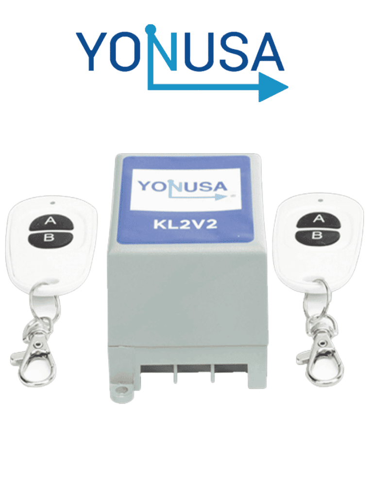 Módulo de mando receptor y dos transmisores compatible con todos los energizadores Yonusa, conexion sencilla, armado y desarmado de cerco eléctrico