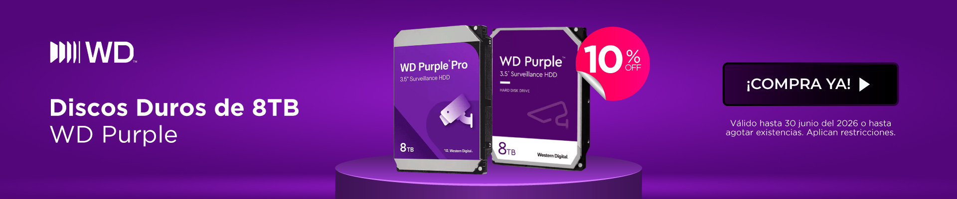 WESTERN DIGITAL 8TB 10% DE DESCUENTO