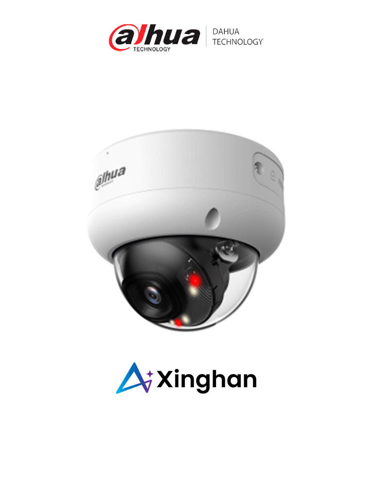DAHUA DH-IPC-HDBW3249EP-AS-IL-0280B Cámara IP Domo Antivandálica de2MP/WizSense 