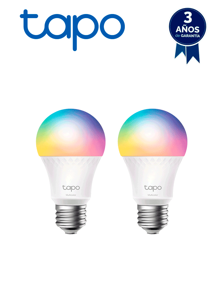 TP-LINK - TAPO L535E(2-PACK) - Foco LED Inteligente RGB con WiFi y función multi