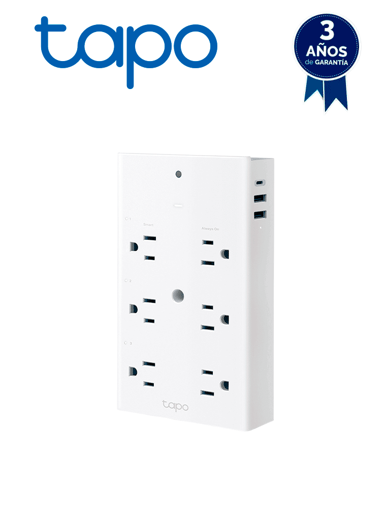 TP-LINK TAPO P306 - Multicontacto de 6 contactos WiFi para exterior , equipado c