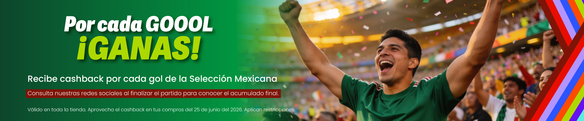 Por cada gol ganas