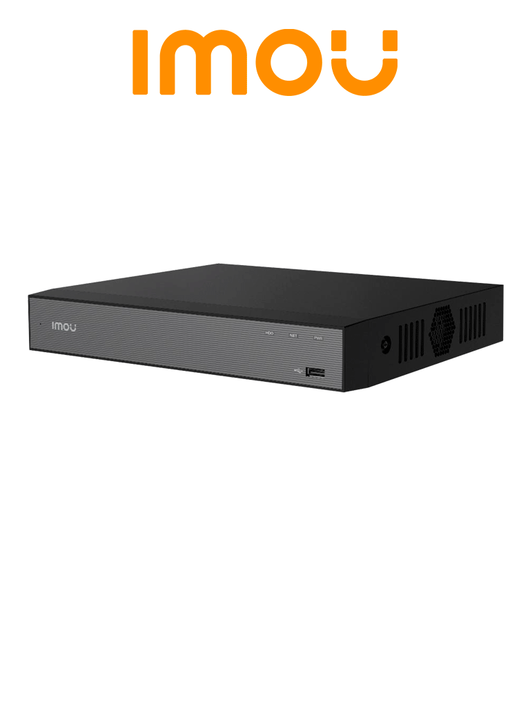 NVR de 18 Canales / 8 Canales PoE/ H.265/ Audio Bidireccional/ Busqueda por Metadatos/ Hasta 4K/ 1 SATA hasta 16 TB/ ONVIF — IMOU POE — NVR / Grabadores de Red