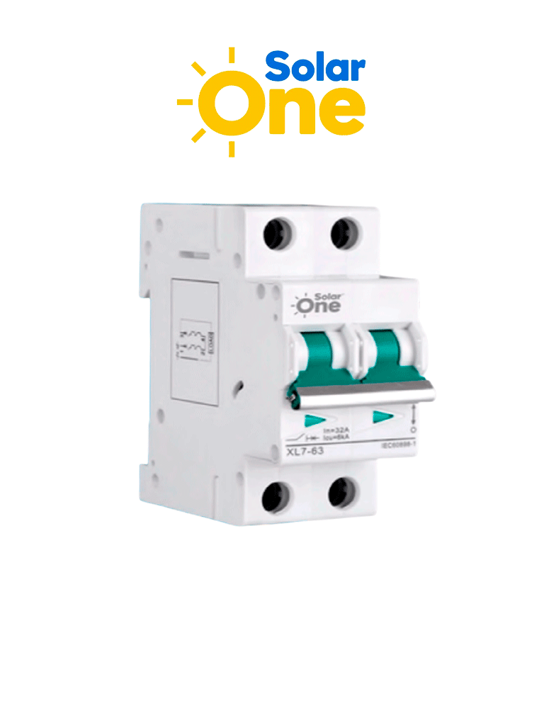 Interruptor Termomagnetico de corriente Directa 2 Polos 25 Amp / 1000 VDC / 2 X 25A CD - Código: 14225 | Compra en Guadalajara