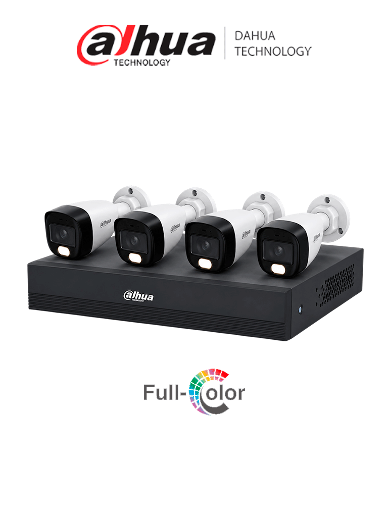 DAHUA DH-KIT/XVR1B04-I/T/4-HFW1209CN-A-LED-0280B- Kit de 4 canales Full Color de 2 MP. Incluye 4 cámaras HFW1209CN-A-LED-0280B DVR Cooper-I WizSense con IA H.265 y 4 canales 1 IP o hasta 5 canales IP. Búsqueda avanzada de humanos - Código: DH-KIT/XVR1B04-I/T/4-HFW1209CN-A-LED-0280B | Compra en Guadalajara