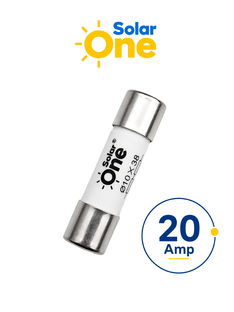 Fusible Fotovoltaico 20 A 10x38 mm 1000 VDC / Protección para sistemas fotovolta