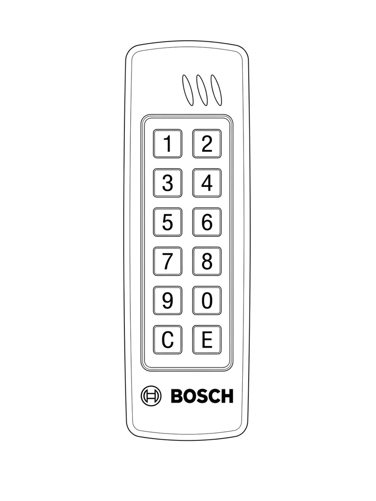 BOSCH A_ARDAYBS6380 - Lector de Proximidad con Teclado MIFARE EV1 / RS485 y Wiegand / LECTUS Duo 3000
