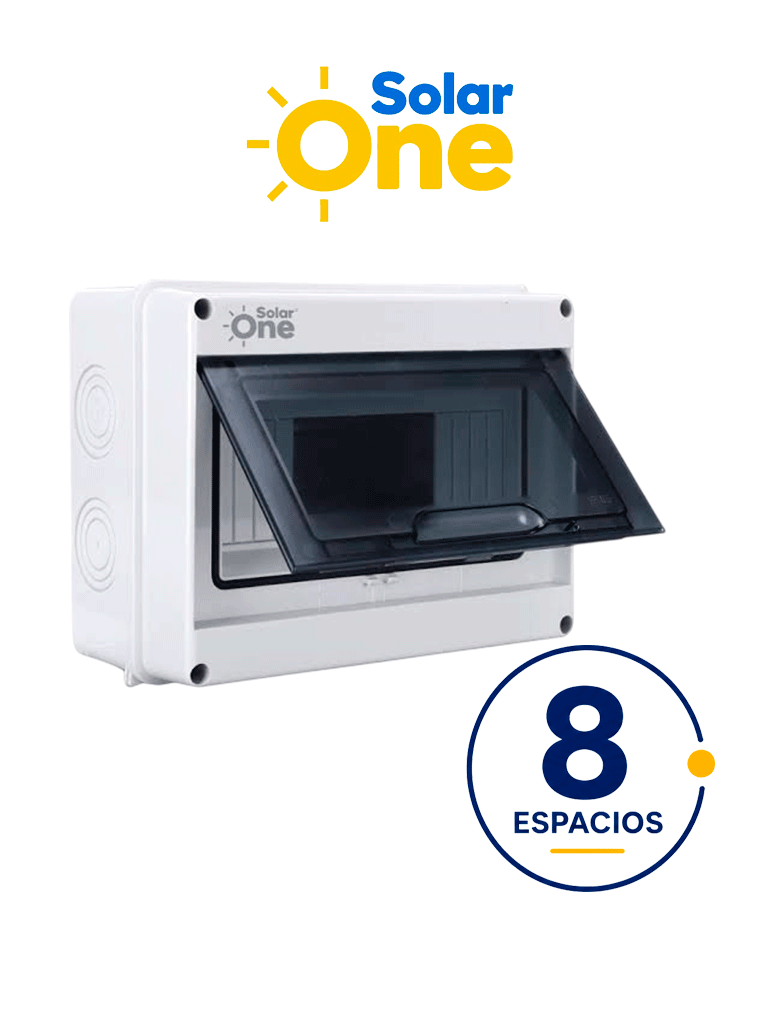 Centros de carga riel DIN Reforzado IP65 / 8 espacios / Uso Exterior protección 
