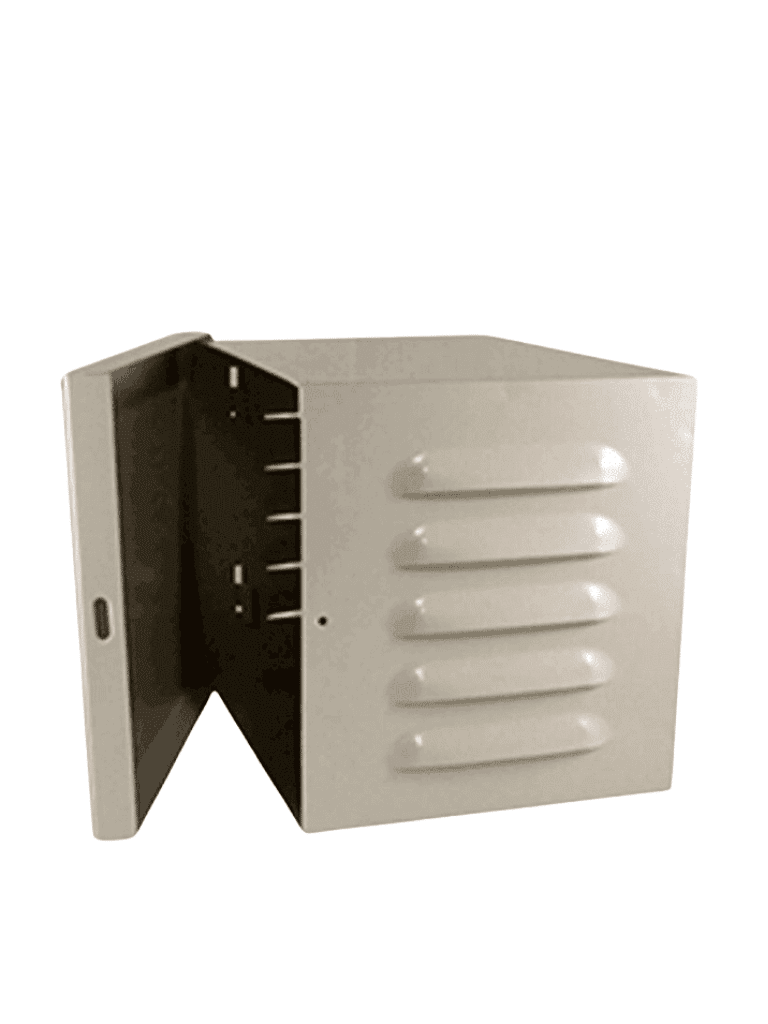 YONUSA EY10000127AFBAT - Paquete de energizador anti plantas o alta frecuencia de 10,00V con hasta 10,000 mts lineales, incluye batería de respaldo de 12VDC a 4.5 AH, sirena de 30W y gabinete metálico