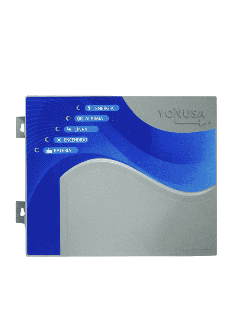 YONUSA EY10000127AFBAT - Paquete de energizador anti plantas o alta frecuencia de 10,00V con hasta 10,000 mts lineales, incluye batería de respaldo de 12VDC a 4.5 AH, sirena de 30W y gabinete metálico