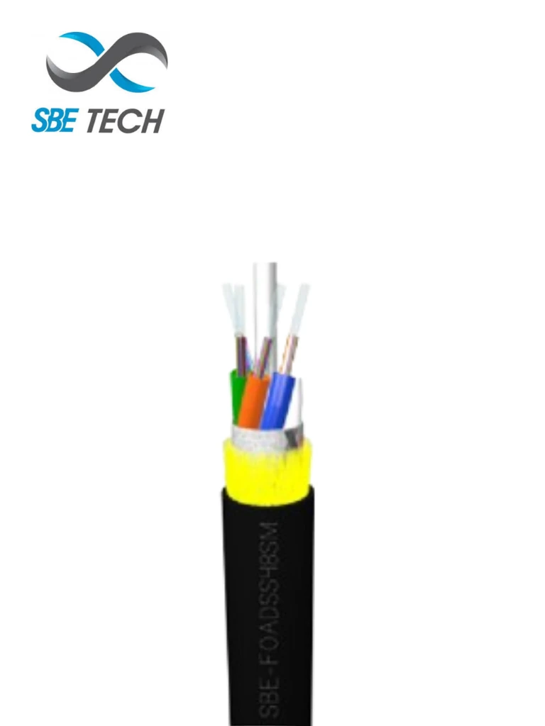 SBE TECH SBE-FOADSSNL48SM Cable de fibra óptica ADSS de 48 hilos para exterior /  Precio por Metro / Múltiplo de venta de 100 mts / Sobre pedido