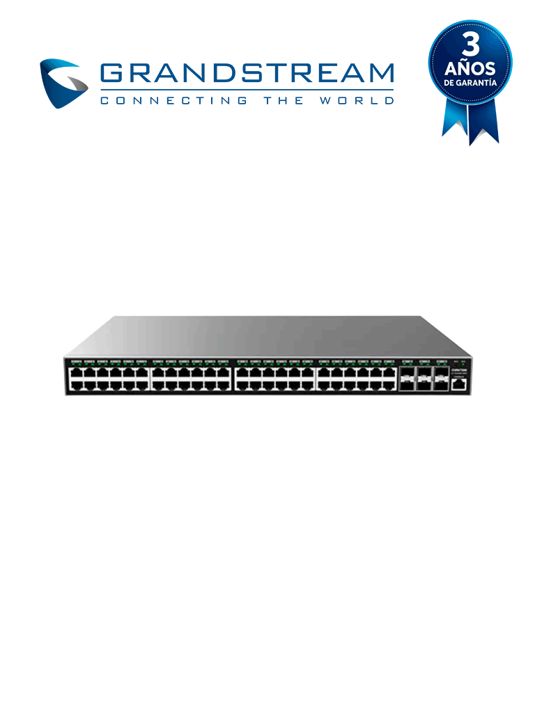 GRANDSTREAM GWN7806P - Switch administrable Capa 2+ empresarial/ 48 puertos Giga