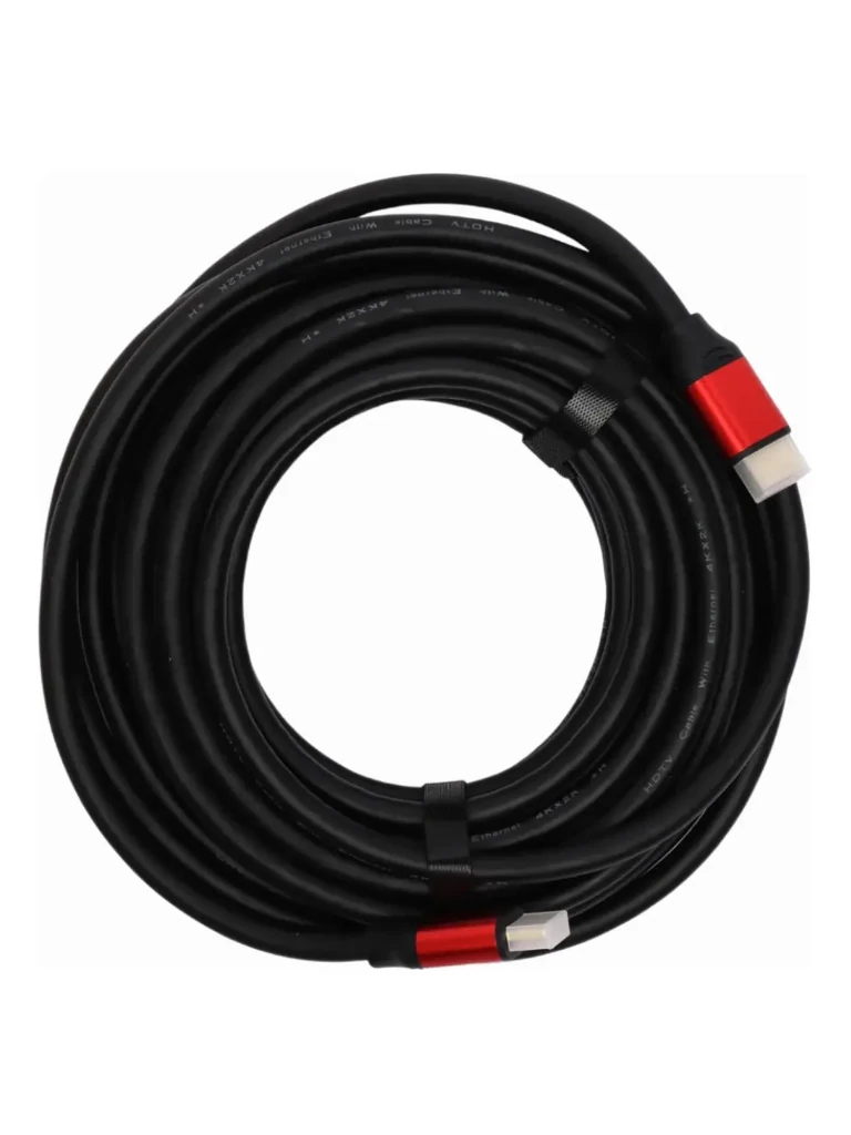 Cable HDMI de 15 Metros por Fibra Óptica 4K@60Hz / Fibra 4 hilos + 7 hilos cobre estañado / Compatible con HDMI 2.0 / Alta velocidad 18 Gbps / 3D / HDR / Caja de Aleación de Zinc / Calidad Premium — SAXXON — Cables HDMI - vista 4