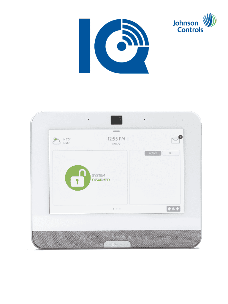 QOLSYS IQP4   - Sistema de Alarma IQPanel4 Autocontenido , con Pantalla Táctil de 7", Power G 915 Mhz  . Con 4 Bocinas integradas (4W). Para la plataforma Alarm.com
