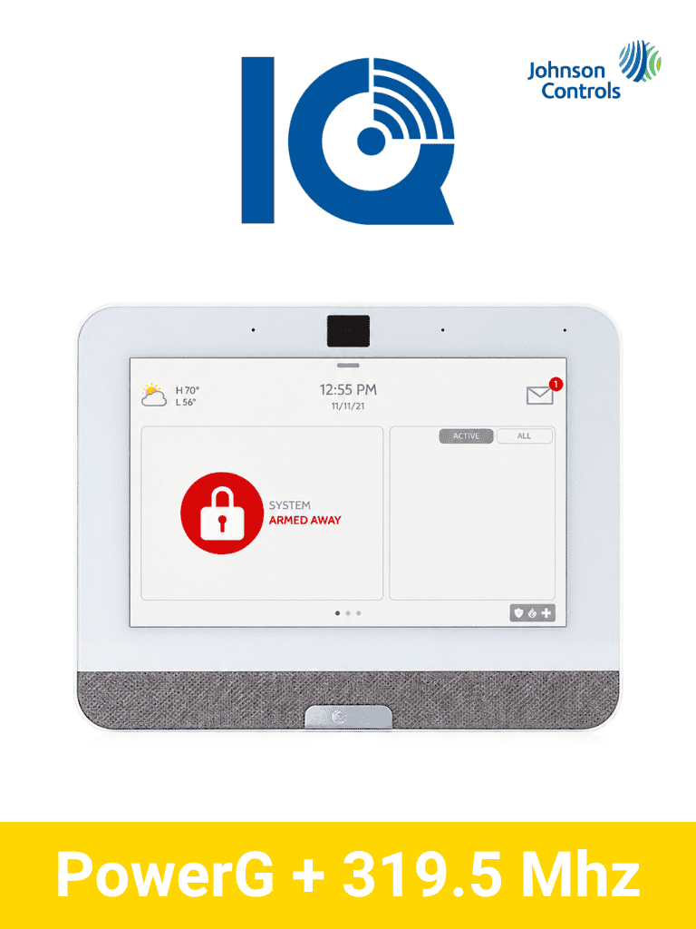 IQP4004 - Sistema de Alarma IQPanel4 Autocontenido , con Pantalla Táctil de 7", Power G 915 Mhz + Qolsys S-Line 319.5 Mhz. Con 4 Bocinas integradas (4W). Para la plataforma Alarm.com