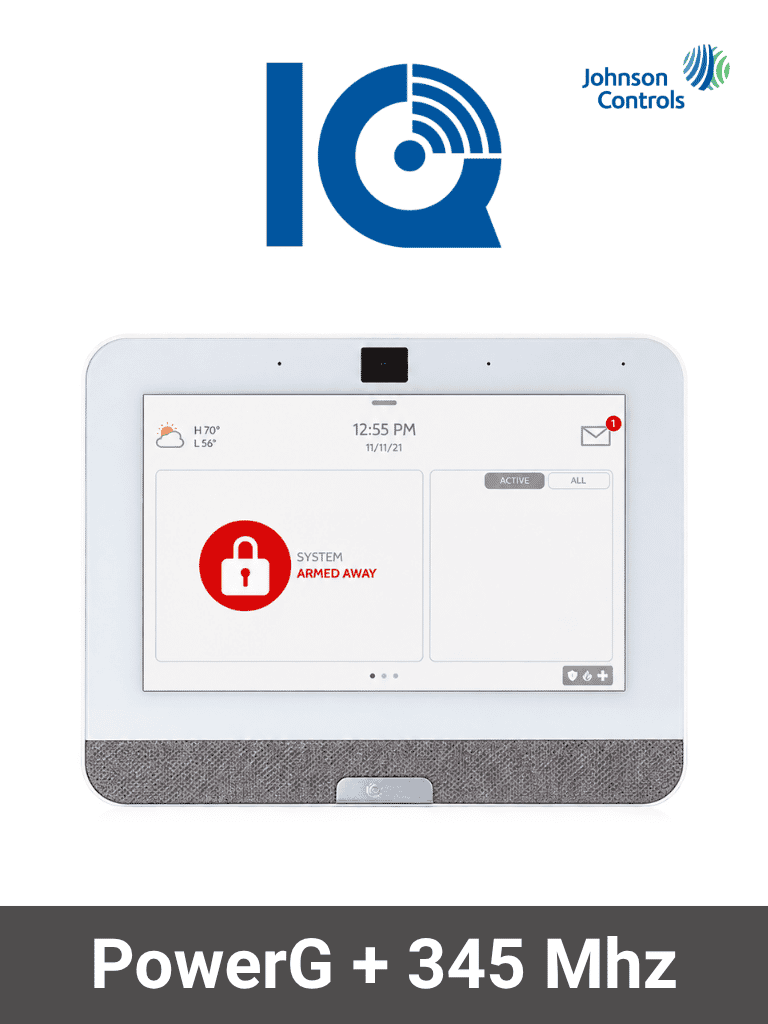 IQP4006 - Sistema de Alarma IQPanel 4 Autocontenido , con Pantalla Tactil de 7", Power G 915 Mhz + Honeywell 345 Mhz. Con 4 Bocinas integradas (4W). Para la plataforma Alarm.com