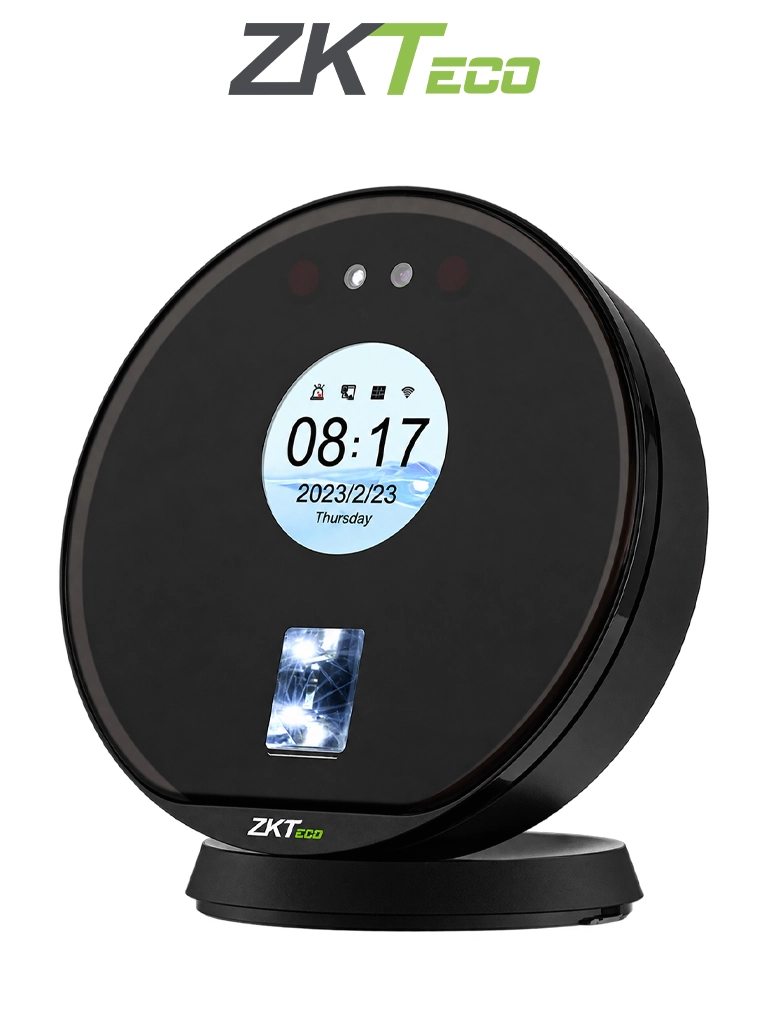 ZKTECO D3 - Terminal de Asistencia y Acceso Básico para Interior con Pantalla LCD de 2.8 500 Rostros 1000 Huellas Digitales BioID 150000 Registros Wi-Fi de 2.4 GHz TCP/IP y ZKBio Zlink - Zkteco