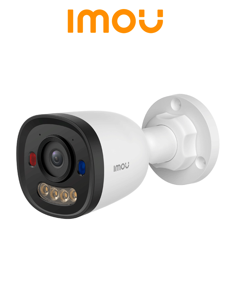 Cámara Bullet IP de 3 Megapixeles/ Lente Fija 2.8 mm/ Smart Color / Iluminación 25 Mts/ Detección de Personas y Vehículos/ Audio Bidireccional / Disuasión Activa / PoE/ IP67/ H.265 — IMOU POE — Bullet