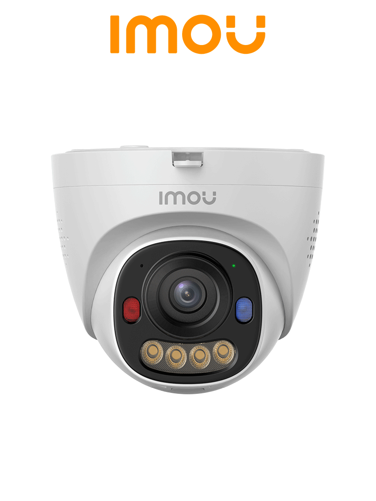 Cámara Domo IP de 8 Megapixeles/ Lente 2.8mm/ Audio Bidireccional/ Visión Nocturna Inteligente a Color/ Luz de Advertencia Roja & Azul/ IP67/ 25 Mts IR/ Soporta Micro SD Hasta 512GB/ AOR MODE — IMOU POE — Domo / Eyeball / Turret