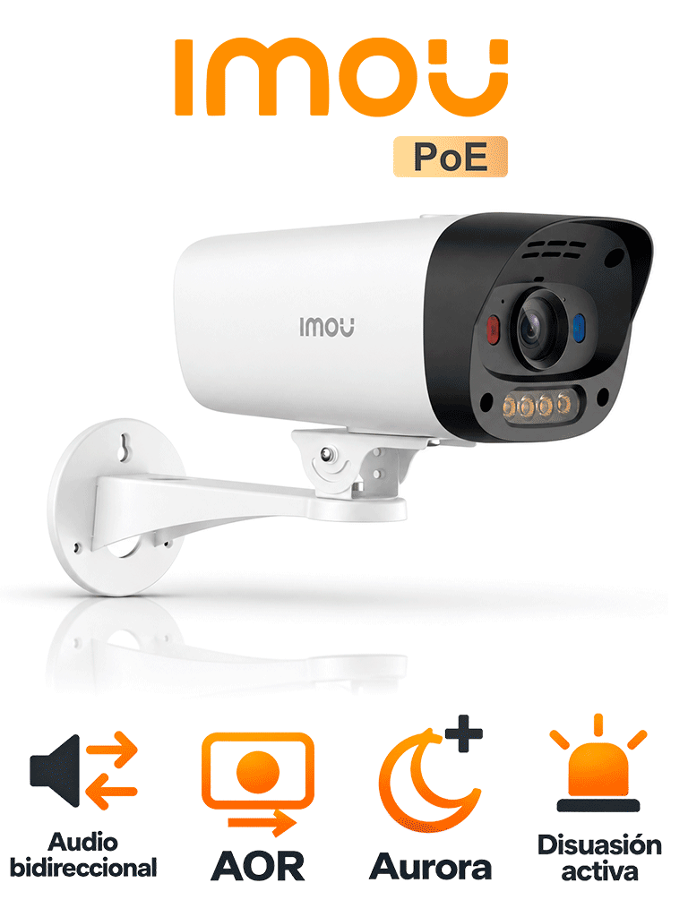 Cámara Bullet IP de 4 Megapixeles IMOU POE IPC-PU5EN-4P0