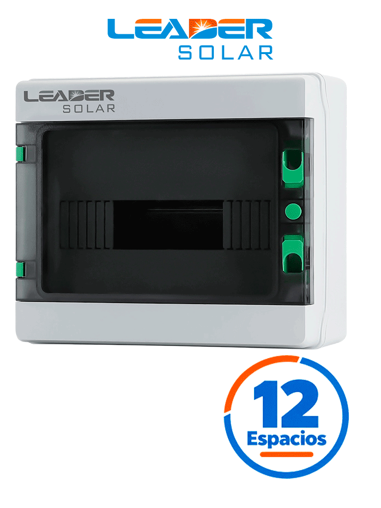 Caja de Distribución de 12 espacios IP65 / Uso Exterior protección UV / Ideal para Sistemas Eléctricos y Fotovoltaicos / Instalación flexible / Montaje riel din